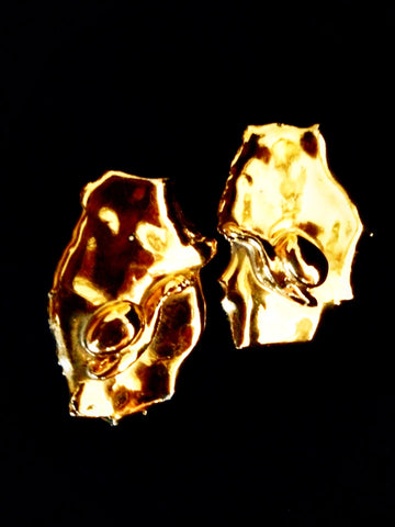 Earrings 22kt Yellow Gold Hand Sculpted & Layered