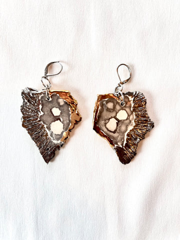 Marbled Platinum Earrings