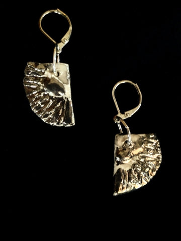 Earrings 22kt white gold overlay lever backs